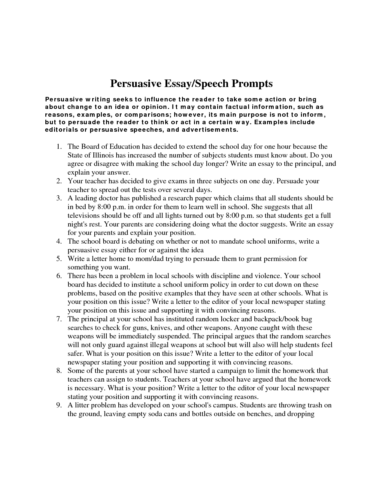 Sample Persuasive Essays High School Sample Persuasive Essay Percy 