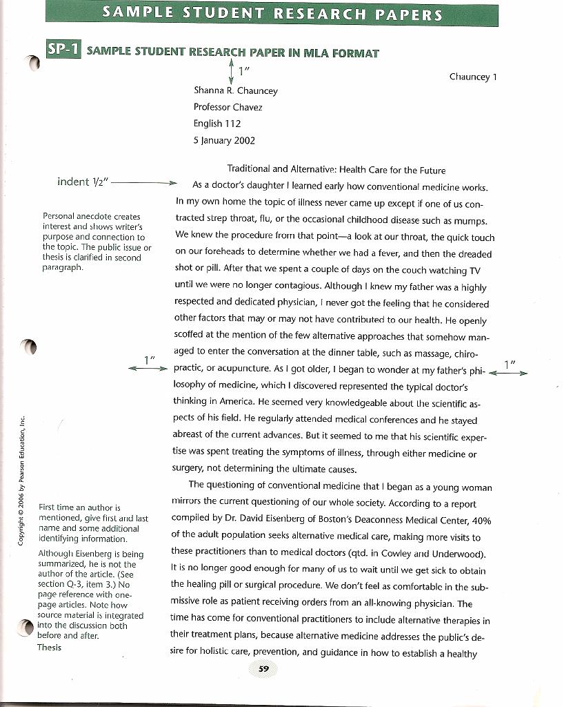 What is the thesis of a research essay