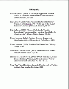 Bibliography Format